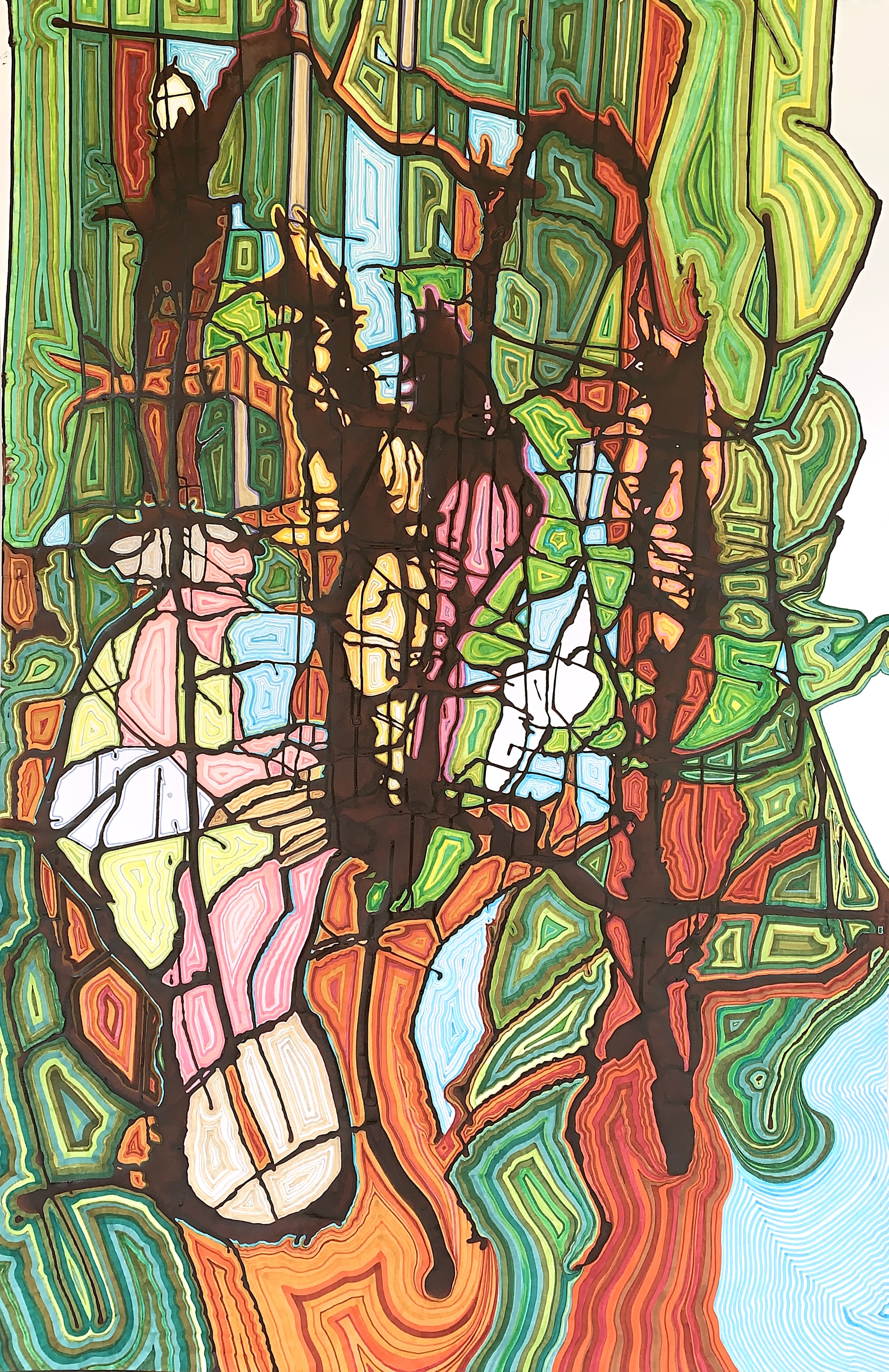 In Church 115 x 150 ink on paper 2026
