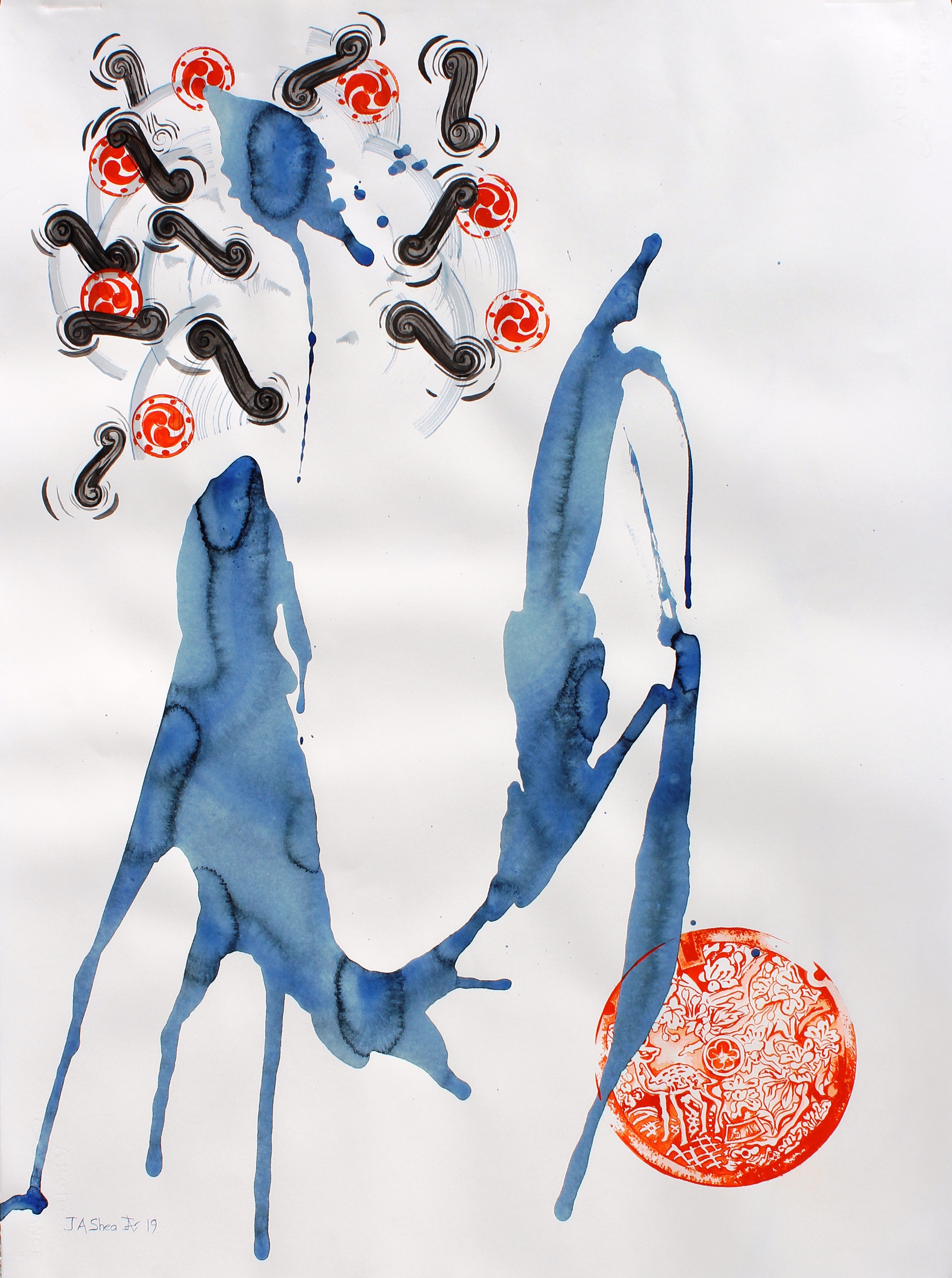 Raijin and Raiju in Nara 56 x 76