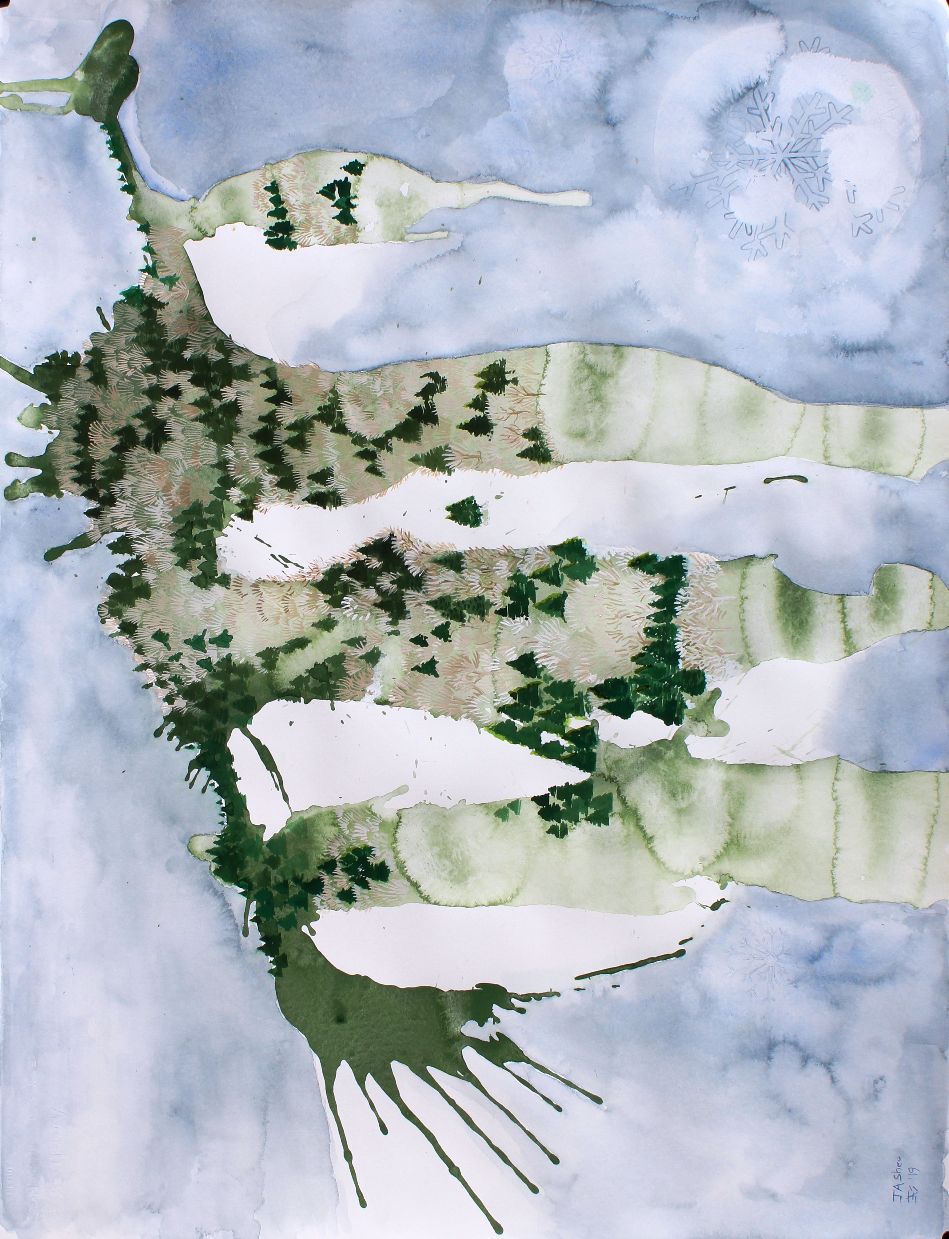 Last Snow Nagano 56 x 76