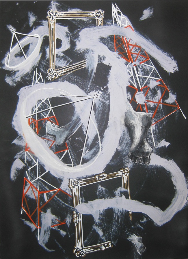 Mirror Run Telecommunications Infrastructure — gouache on paper