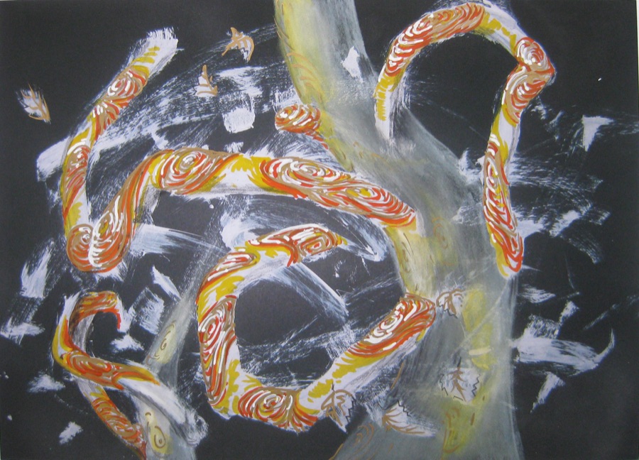 Needs Branch Sunshine — gouache on paper